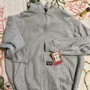 Men’s Big Smith NWT heather grey, heavyweight zip up hoodie, szXL